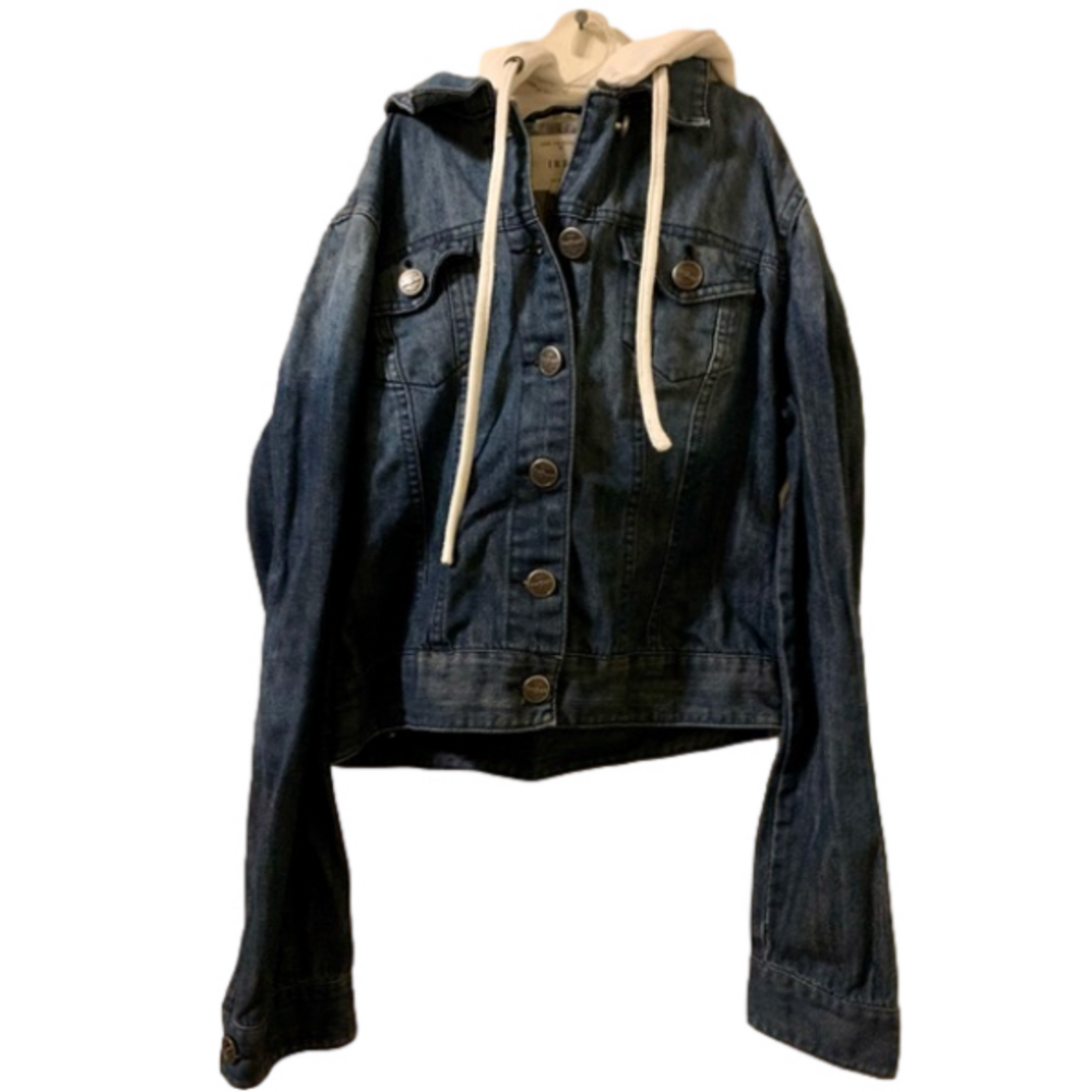 Kids Iris Jean hooded sweatshirt jacket- Large